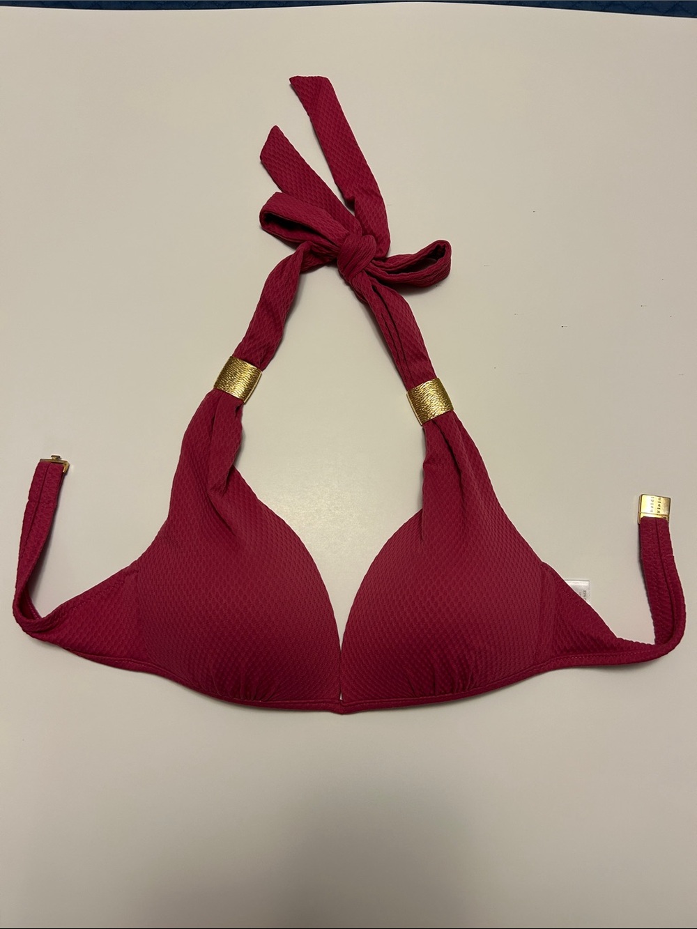 Heidi Klein Halted Slider Bikini Top Magenta, Size S